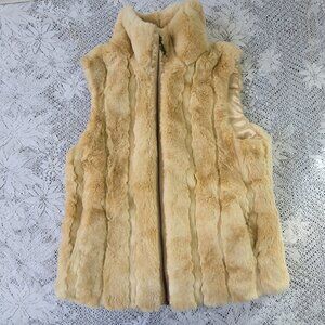 Cream Faux Fur Vest from Express